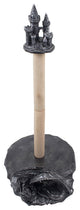 Mythical Dragon Guarding Castle Paper Towel Holder, Pewter Look