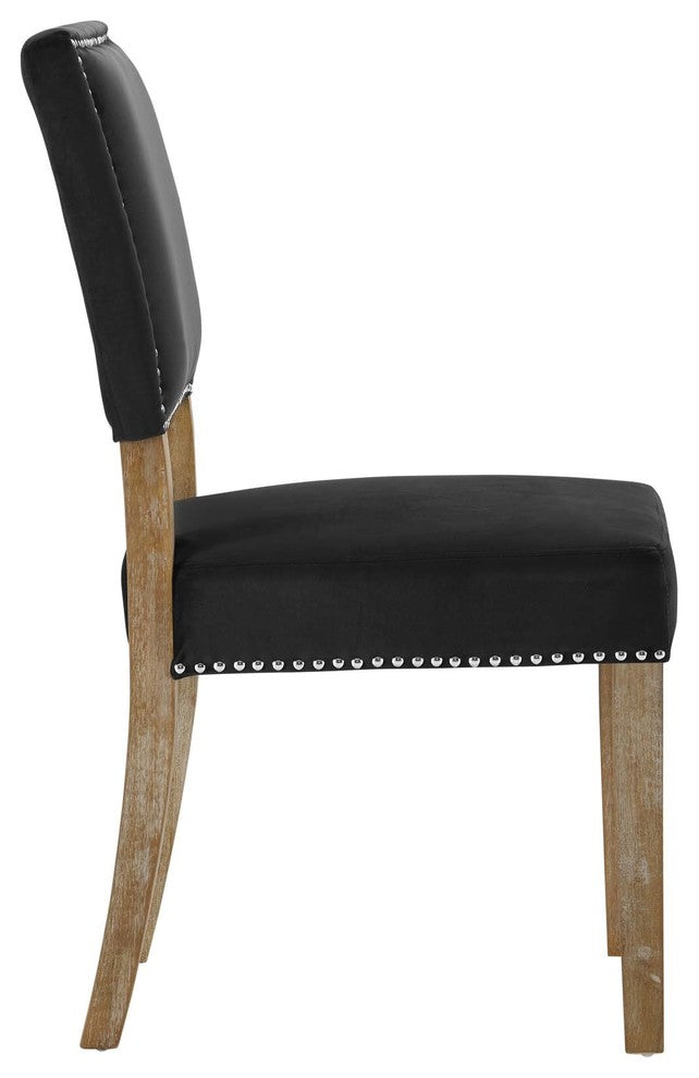 Oblige Dining Chair Wood Set of 4, Black