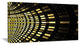 Abstract Fractal Gold Square Pixel, Oversized Abstract Canvas Art Print, 60x28