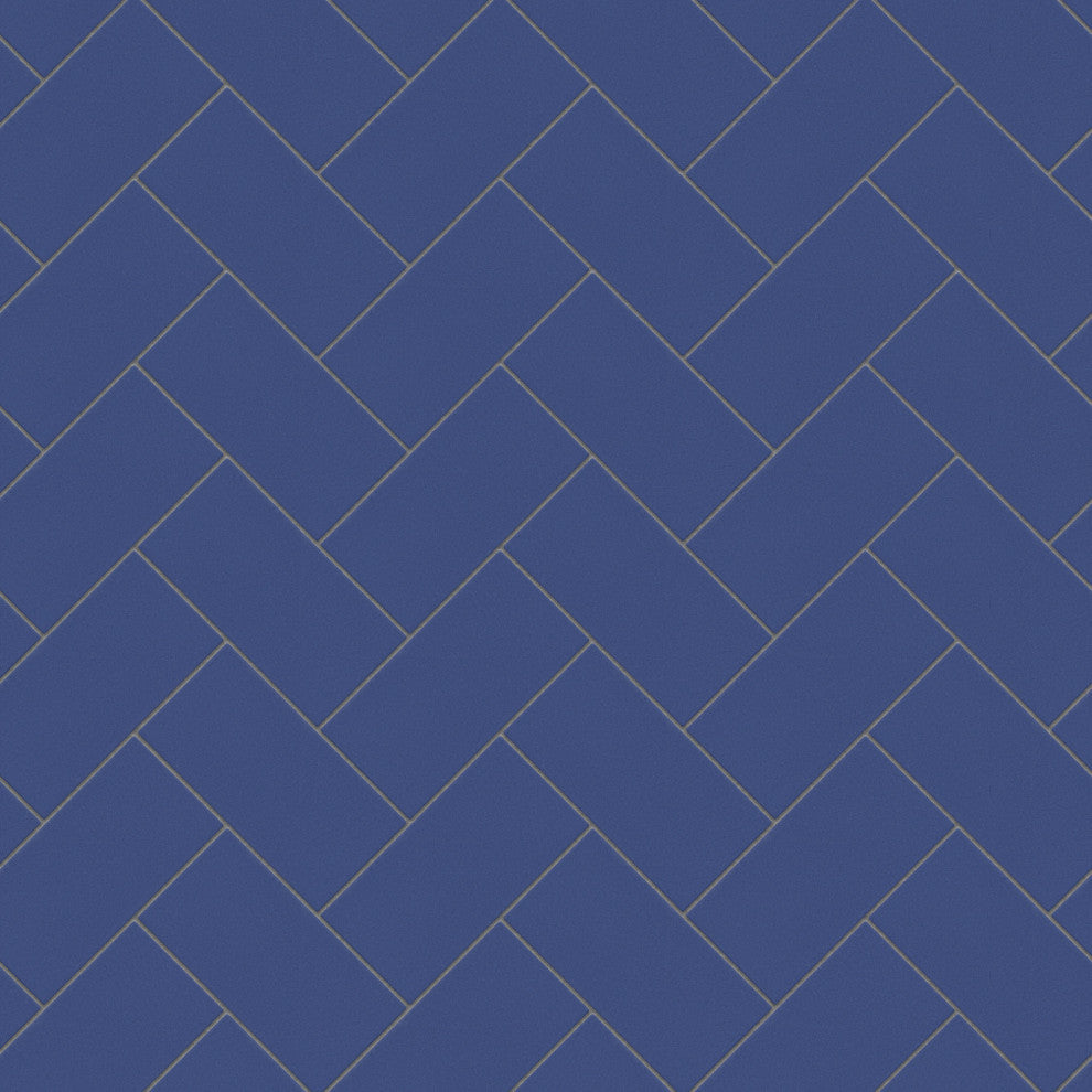 Piscina Brick Porcelain Floor and Wall Tile Sample, Blue