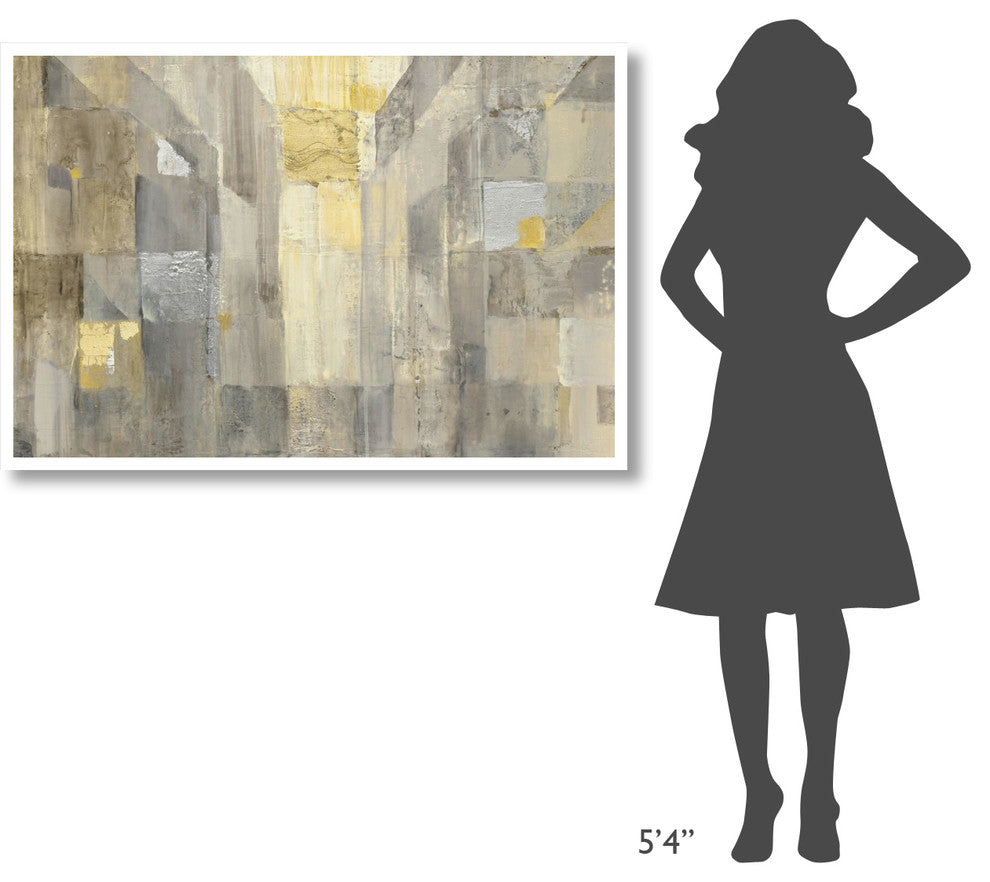 "The Gold Square Crop" Digital Paper Print by Albena Hristova, 50"x34"