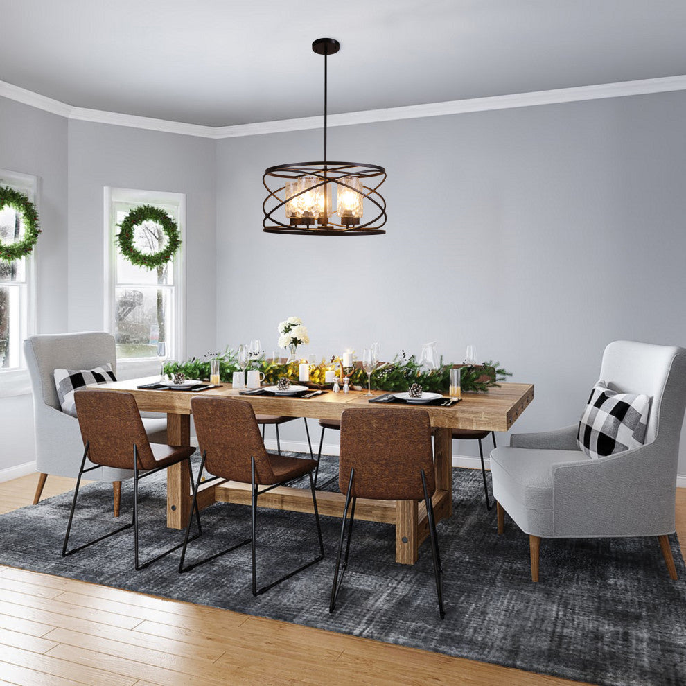 CHLOE Lighting CH6D804RB23-DP5 IRONCLAD Industrial-Style 5 Light Large Pendant