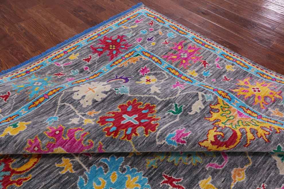 Turkish Oushak Hand-Knotted Wool Rug 9' 3" X 11' 11" - Q15703
