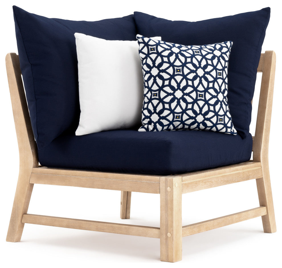 Kooper 6 Piece Sunbrella Outdoor Patio Sectional, Navy