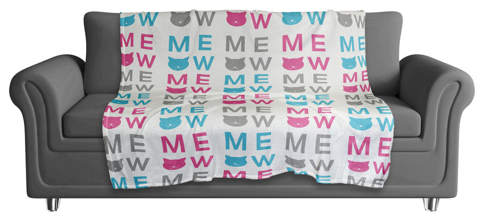 Meow 50x60 Coral Fleece Blanket