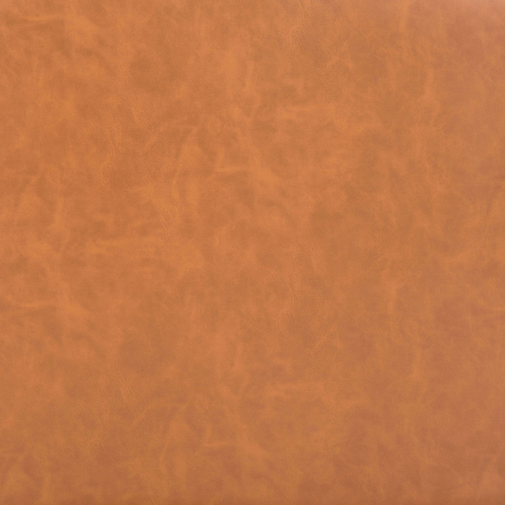 Accent Chair, Faux Vinyl Leather, Steel, Brown, Gold, Lounge Lobby Hospitality