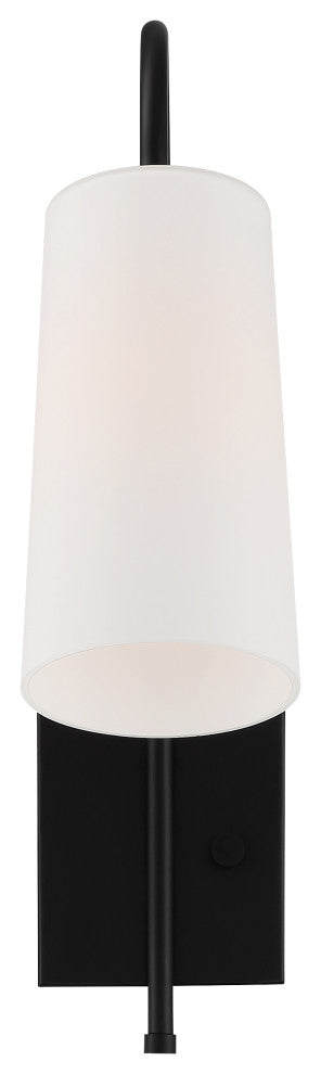 Alexa 1 Light Matte Black Wall Mount