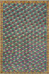 Balochi Ainagul Blue/Gold Rug, 3'11x6'0