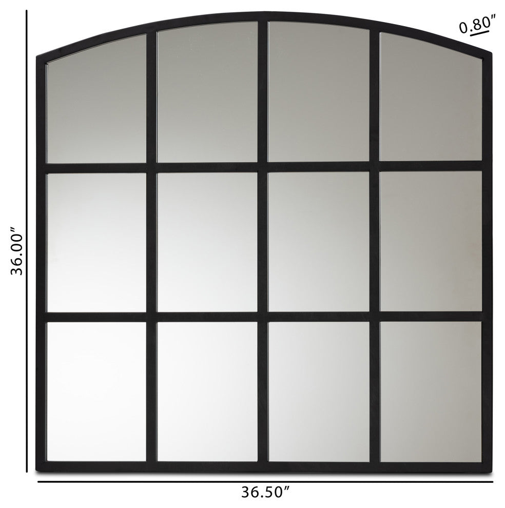 Barrington Modern Black Finished Metal Accent Wall Mirror