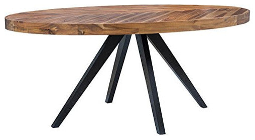 First of A Kind Parq Oval Dining Table Amber
