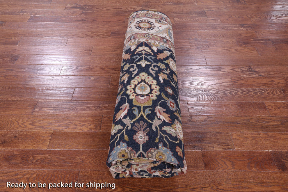 Persian Fine Serapi Hand-Knotted Wool Rug 8' 11" X 12' 1" - Q16030