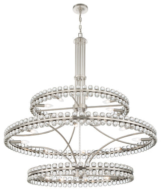 Crystorama Lighting Group CLO-8000 Clover 24 Light 48"W Ring - Aged Brass