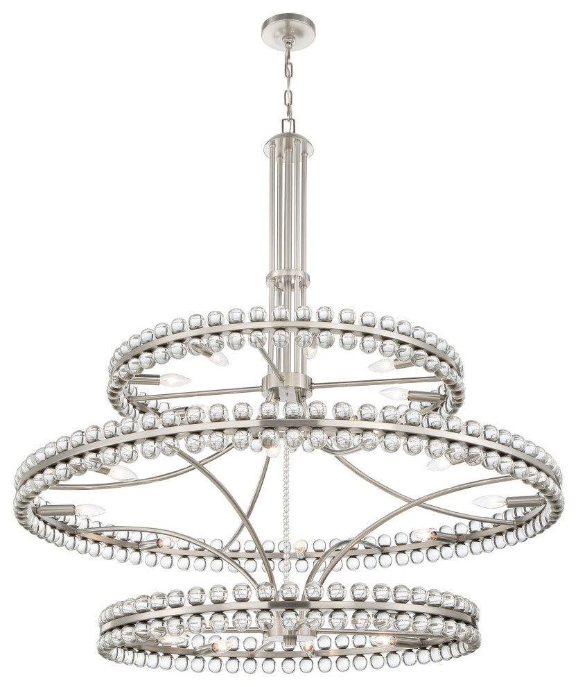 Crystorama Lighting Group CLO-8000 Clover 24 Light 48"W Ring - Aged Brass