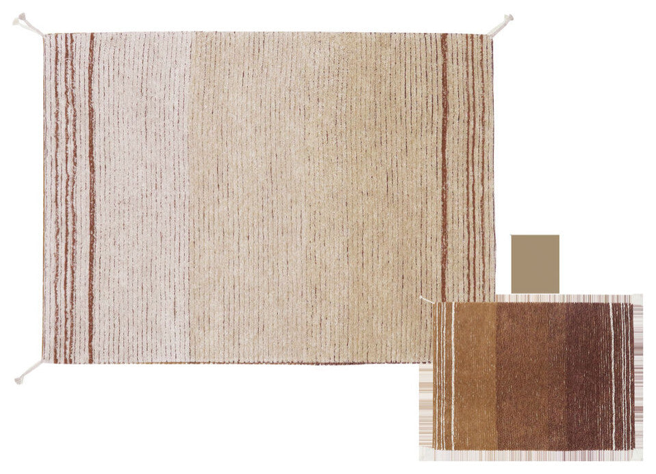 Lorena Canals Reversible washable Area Rug | Twin Toffee