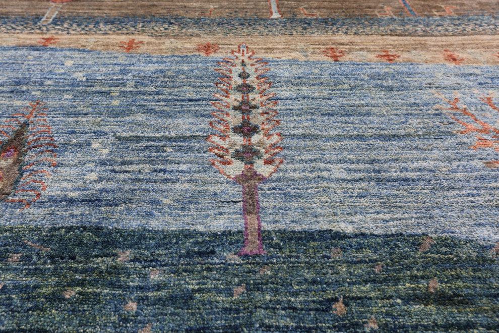 Tribal Persian Gabbeh Hand Knotted Rug 8' 9" X 11' 11" Q7926