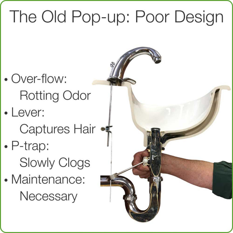Patented Pop Down Drain, Pvd Champagne Bronze