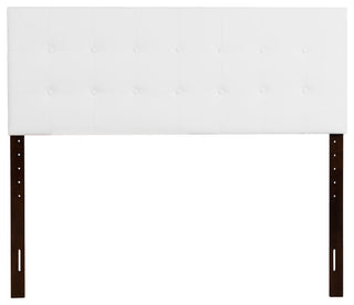 Novo 2 Faux Leather Adjustable Headboard, White, King