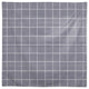 Linen With Plaid Blue 2 58x58 Tablecloth