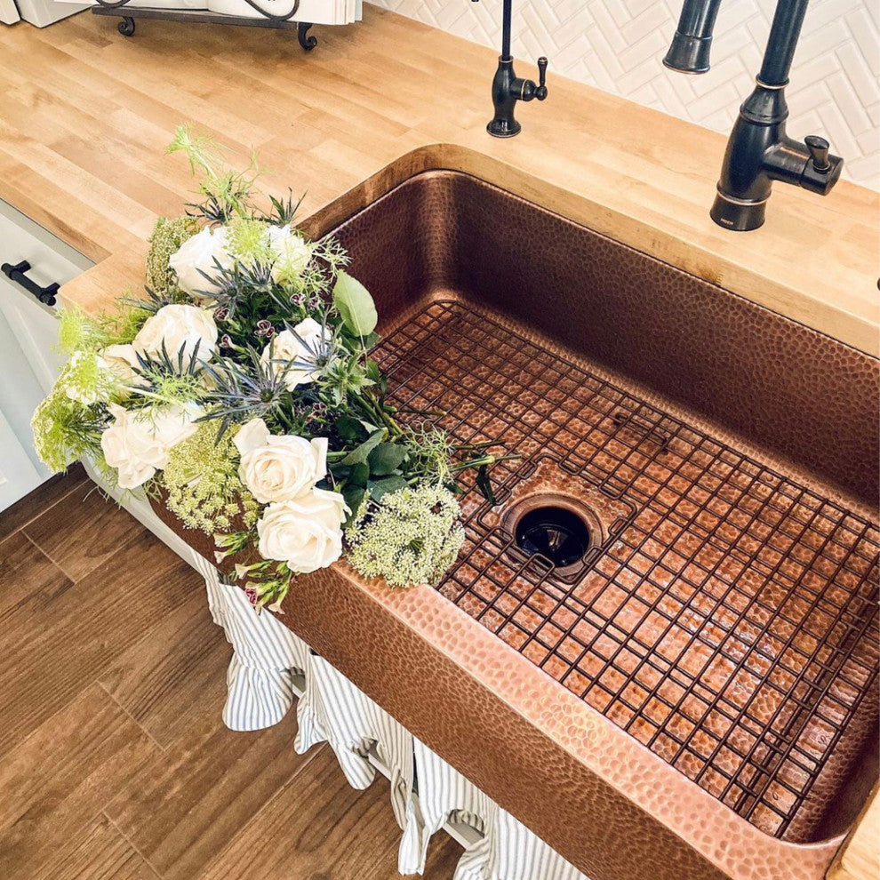 SinkSense Foster Antique Brown 25"x17" Kitchen Sink Bottom Grid
