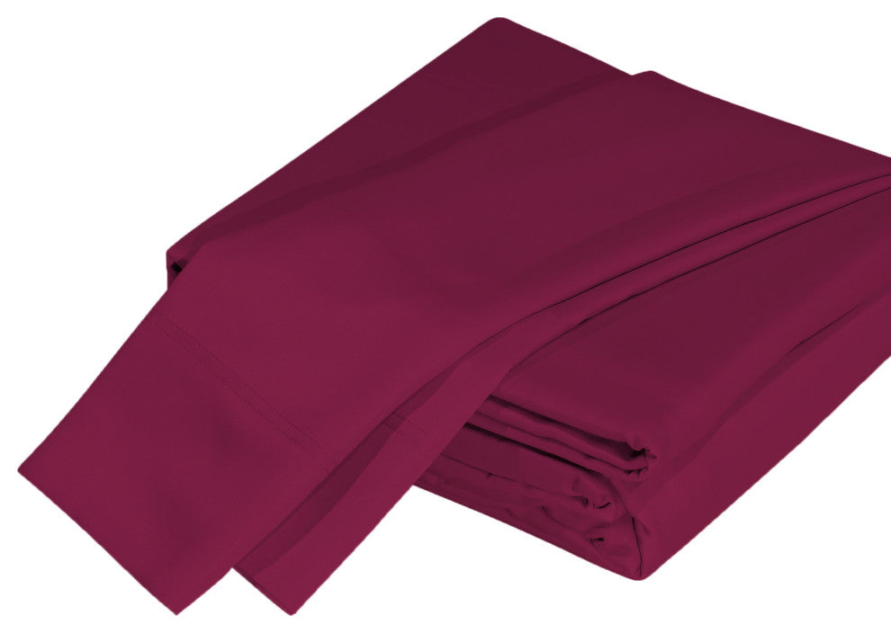 DTY Bedding Premium 4-Piece Sheet Set 100% Bamboo Viscose, Merlot, Queen