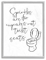 Sprinkles Funny Ink Drawing Bathroom Design, 11"x14"