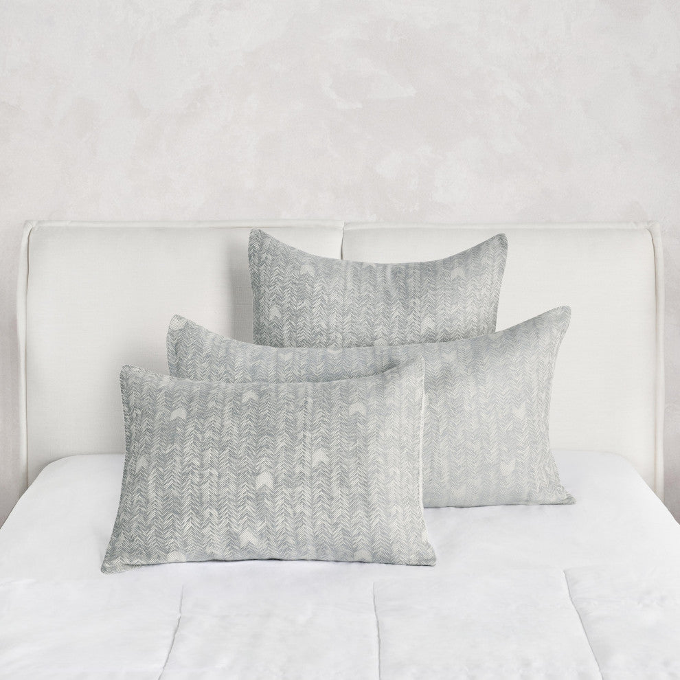 Lana 100% Cotton Embroidered Sham by Kosas Home, Gray, King Sham