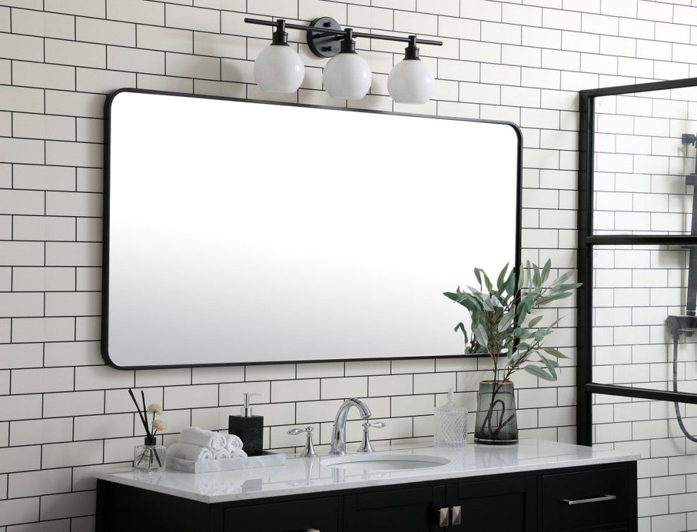 Elegant Decor Evermore Vanity Mirror Black
