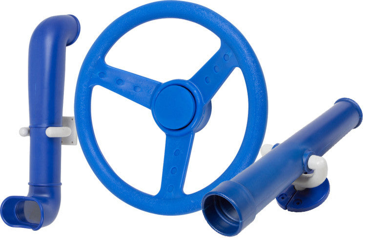 Swing Set 3-Piece Periscope, Telescope and Steering Wheel Kit, Blue