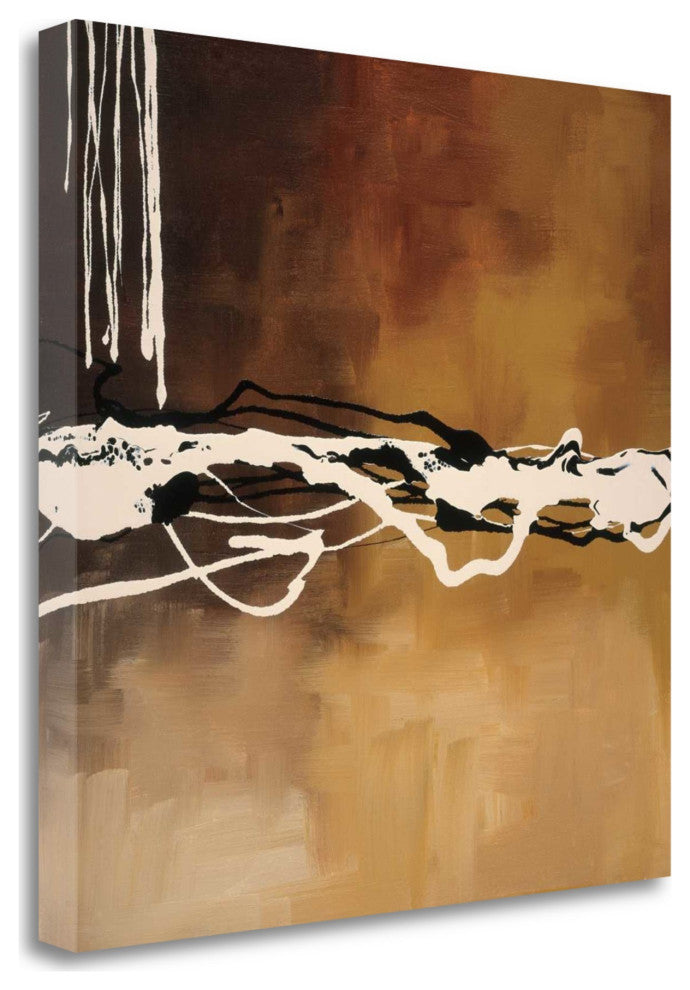 22" Abstract Shades of Brown 1 Giclee Wrap Canvas Wall Art