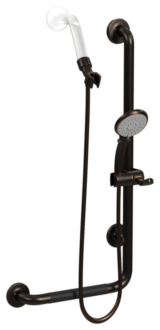 ErgoSlideBar Soft Grip 32mm Diameter ADA Compliant 500 lb Weight Capacity, Oil Rubbed Bronze, Right