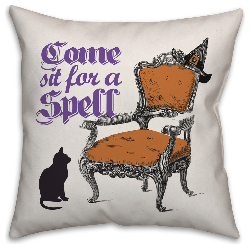 Come Sit For A Spell Throw Pillow