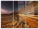 "Brown Rocky Coast Portugal" Metal Wall Art, 3 Panels, 36"x28"