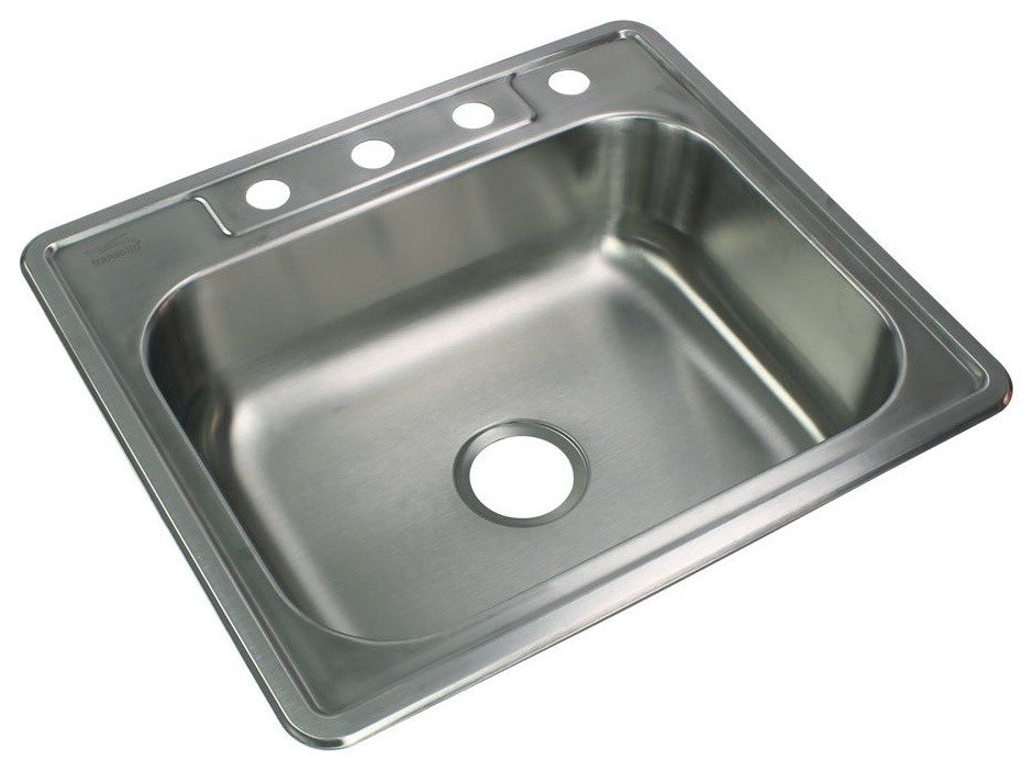 Transolid Select 25"x22 1/64"x7" Single Drop-in SS Kitchen Sink