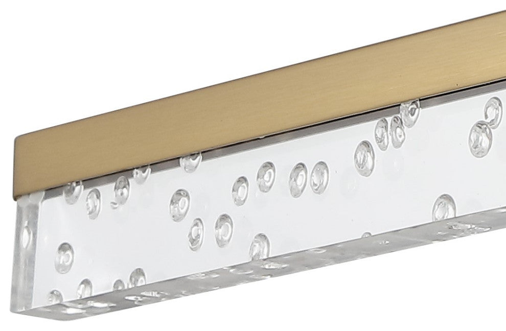 Mario 22" 1-Light 360-Degree Rotatable Integrated LED, Gold/Clear, Width: 22"