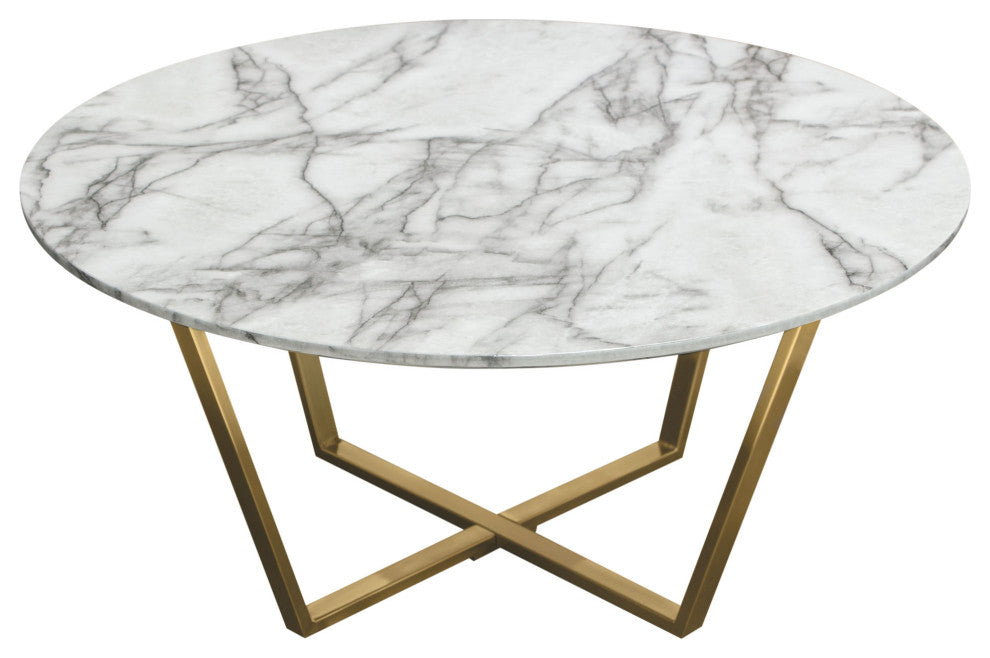 Vida 35" Round Cocktail Table, Gray