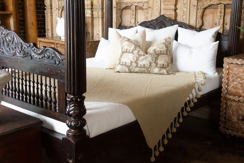 Sand Hand-Loomed Cotton Throw