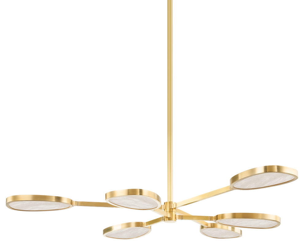 Beirut 6 Light Chandelier Vintage Brass