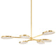 Beirut 6 Light Chandelier Vintage Brass