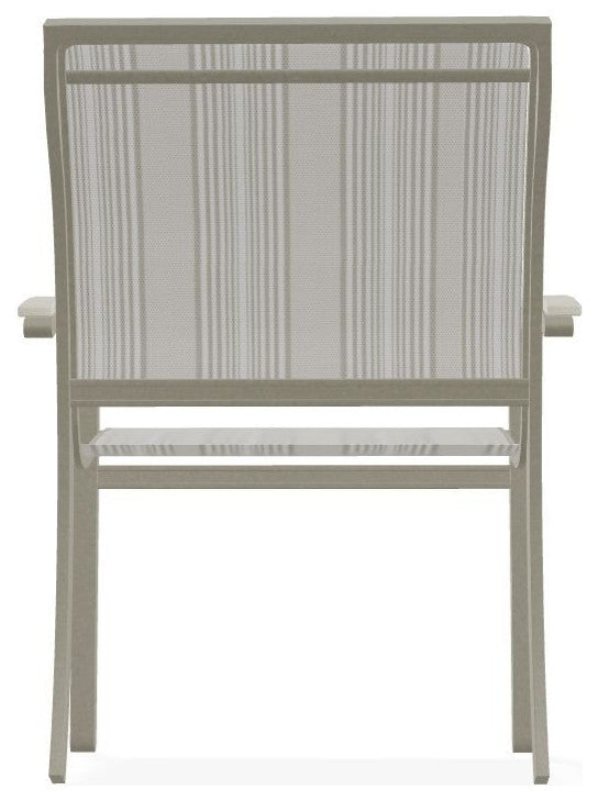 Bazza Sling Stackable Outdoor Dining Chair, Harbor/Storm