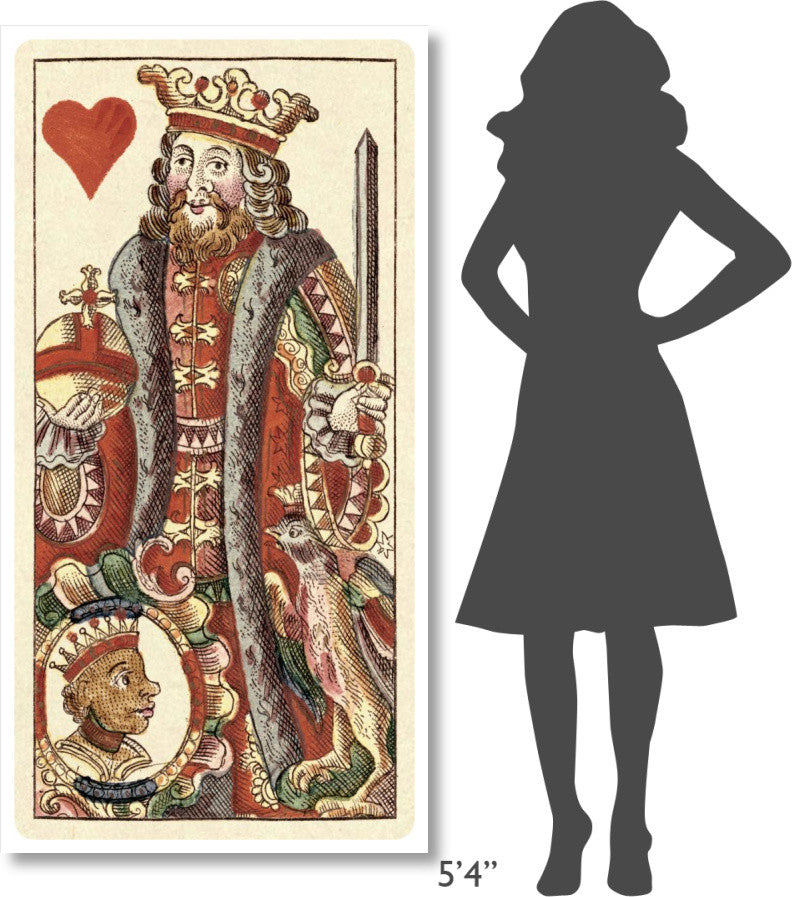"King of Hearts (Bauern Hochzeit Deck)" Paper Art, 32"x62"