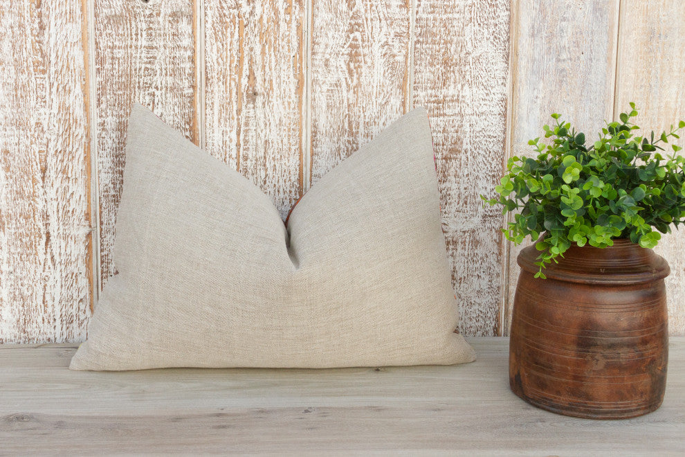 Anya Antique Indian Folk Lumbar Pillow