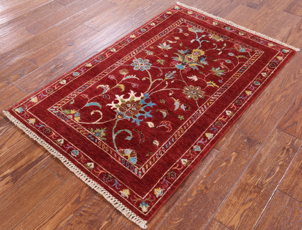 2' 9" X 4' 3" Handmade Persian Tabriz Wool Rug Q8422