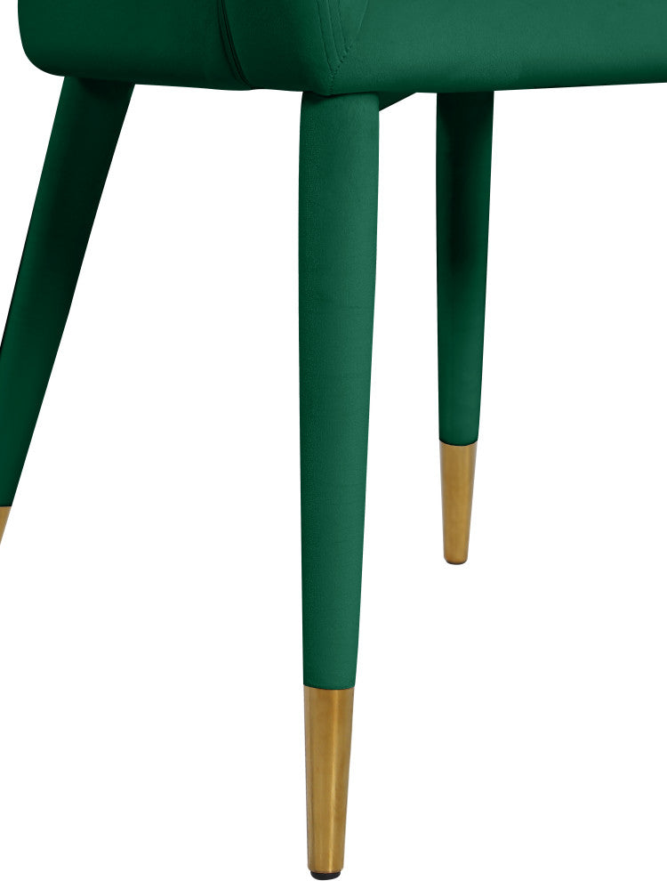 Destiny Dining Chair, Green, Velvet