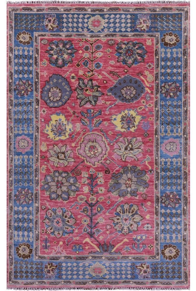 Turkish Oushak Handmade Wool Rug 5' 1" X 8' 1" - Q15350