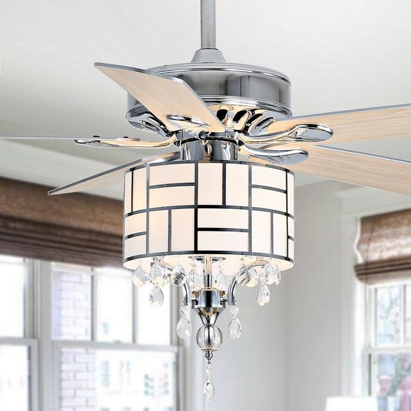 Safavieh Fint Ceiling Light Fan, Chrome