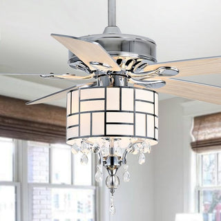 Safavieh Fint Ceiling Light Fan, Chrome