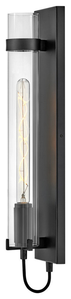 Hinkley Ryden Large Tall Single Light Sconce, Black