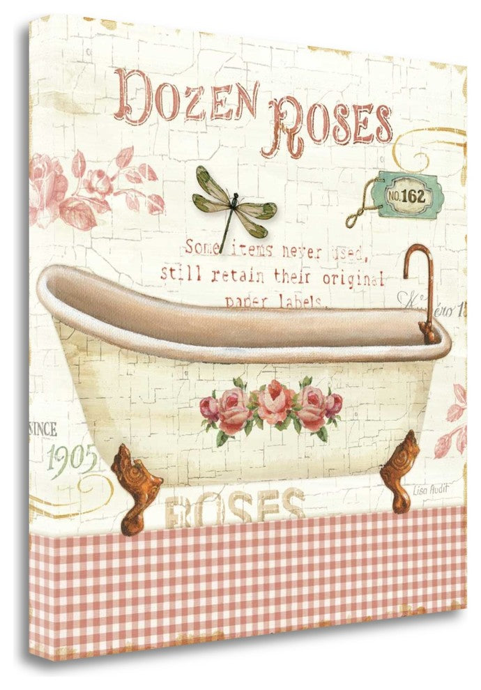 "Rose Garden IV Sq No Border" By Lisa Audit, Giclee Print on Gallery Wrap Canvas