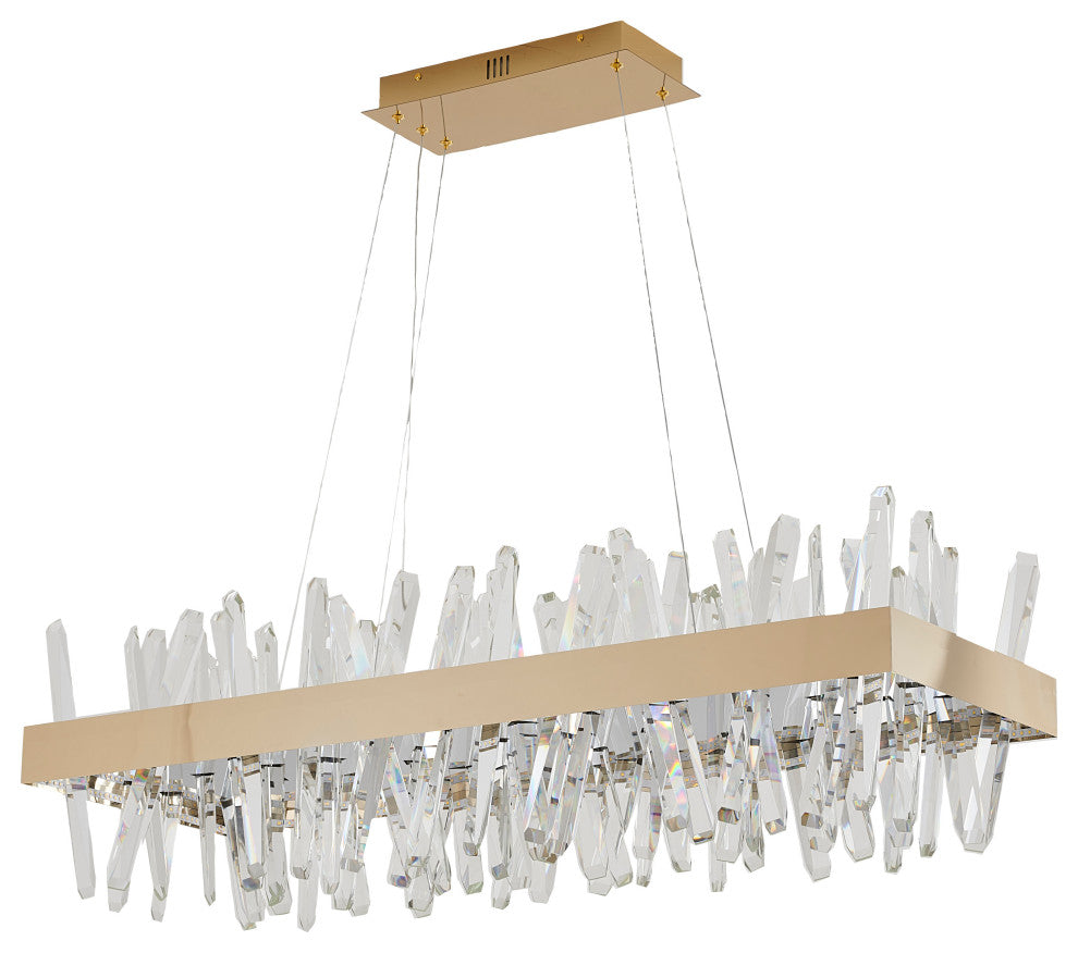 Bethel International LX63C40G 4-Light LED Chandelier, Gold