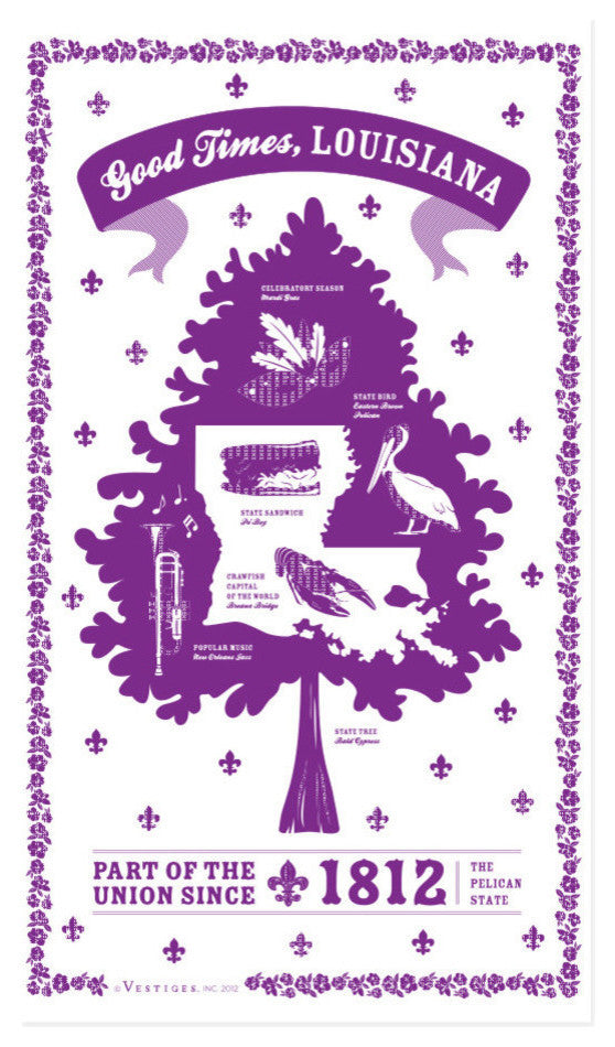 Louisiana State Kitchen Towel